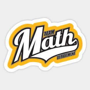 Math Team Plain Sticker